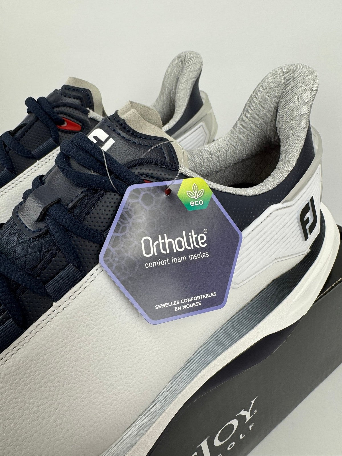 FootJoy PRO/SLX Golf Shoes Men's Size UK 7 White Navy Ortholite/312656