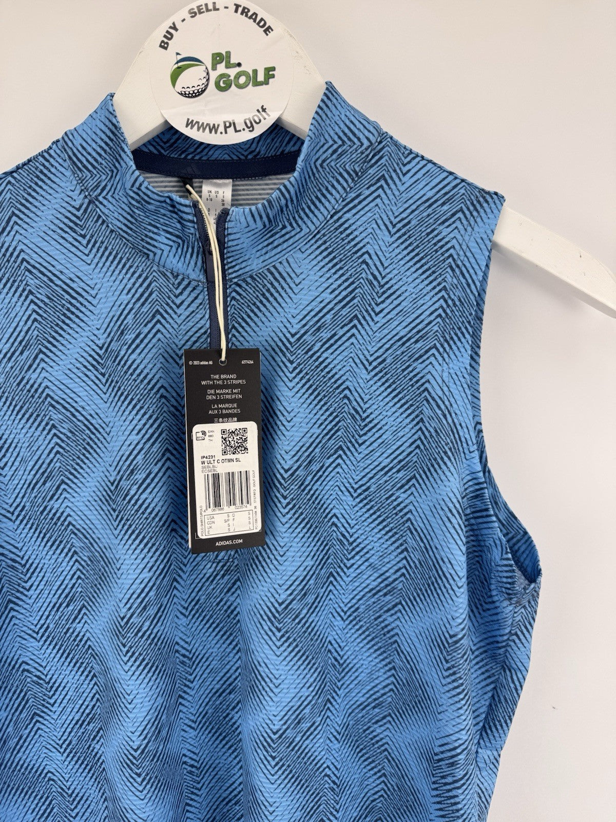 Ladies adidas Ultimate365 Ottoman Printed Sleeveless Polo Size UK Small /318112
