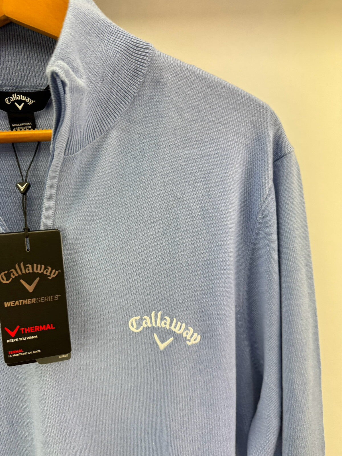 Callaway Odyssey Mens Pullover Blended Merino Thermal UK S /Blue /New /199925