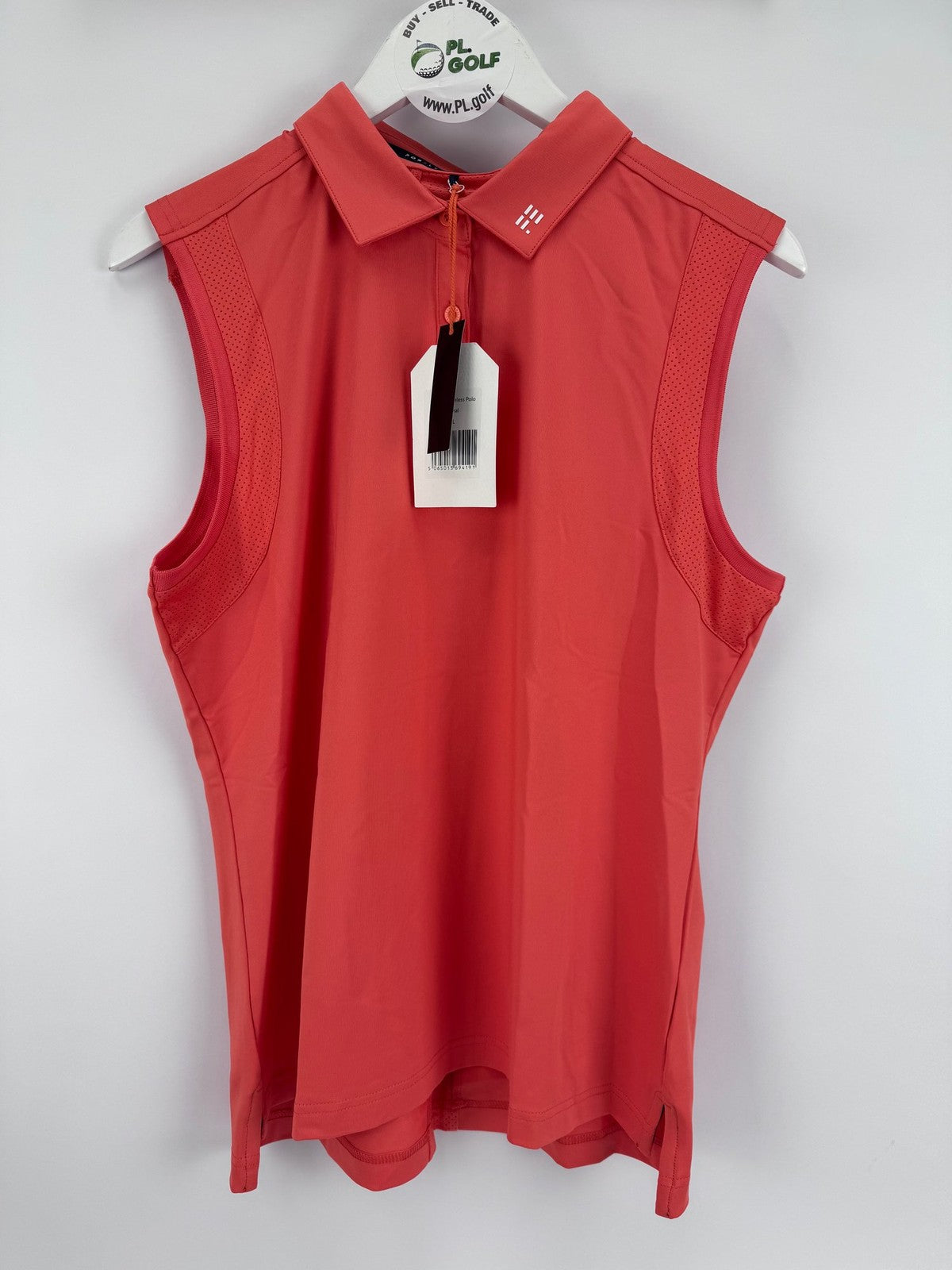 Forelson Stow Sleeveless Polo Women's XL Coral Golf Shirt Athletic Active/317960