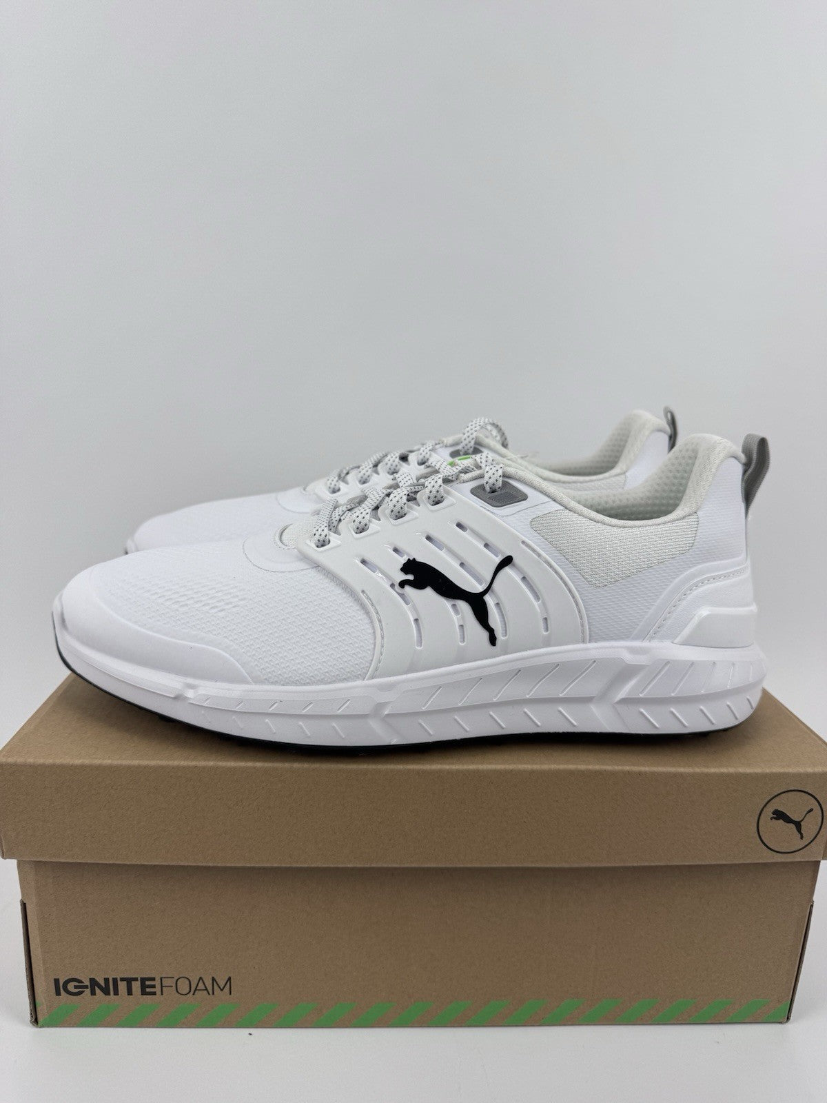 Puma Ignite Elevate 2 Tour Men's Golf Shoes Size UK 9.5 White Waterproof/321630