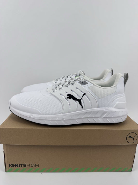 Puma Ignite Elevate 2 Tour Men's Golf Shoes Size UK 9.5 White Waterproof/321630