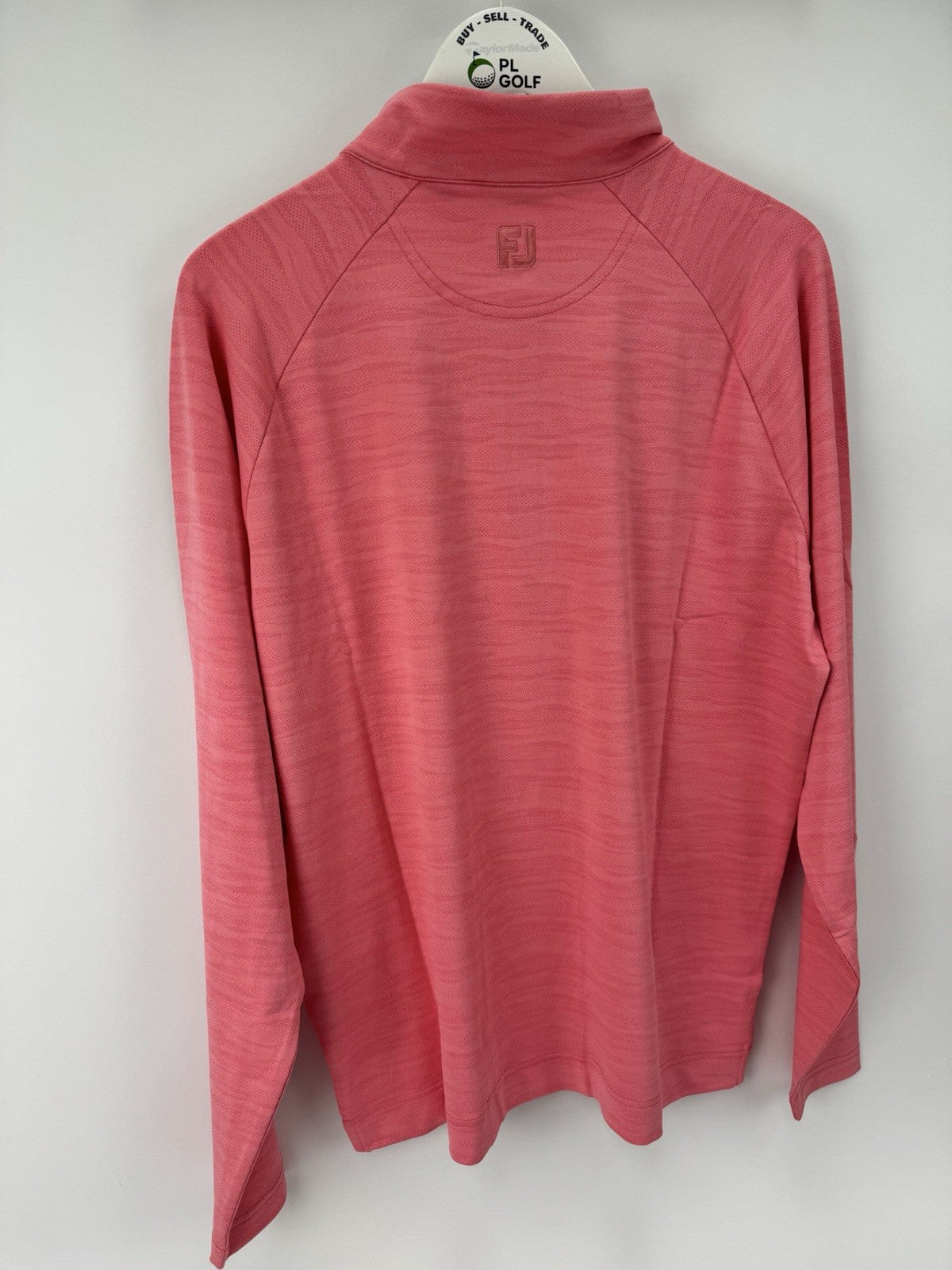 FootJoy Golf Wave Jacquard Chill-Out Zip Pullover Men's Size Large Pink/3343610