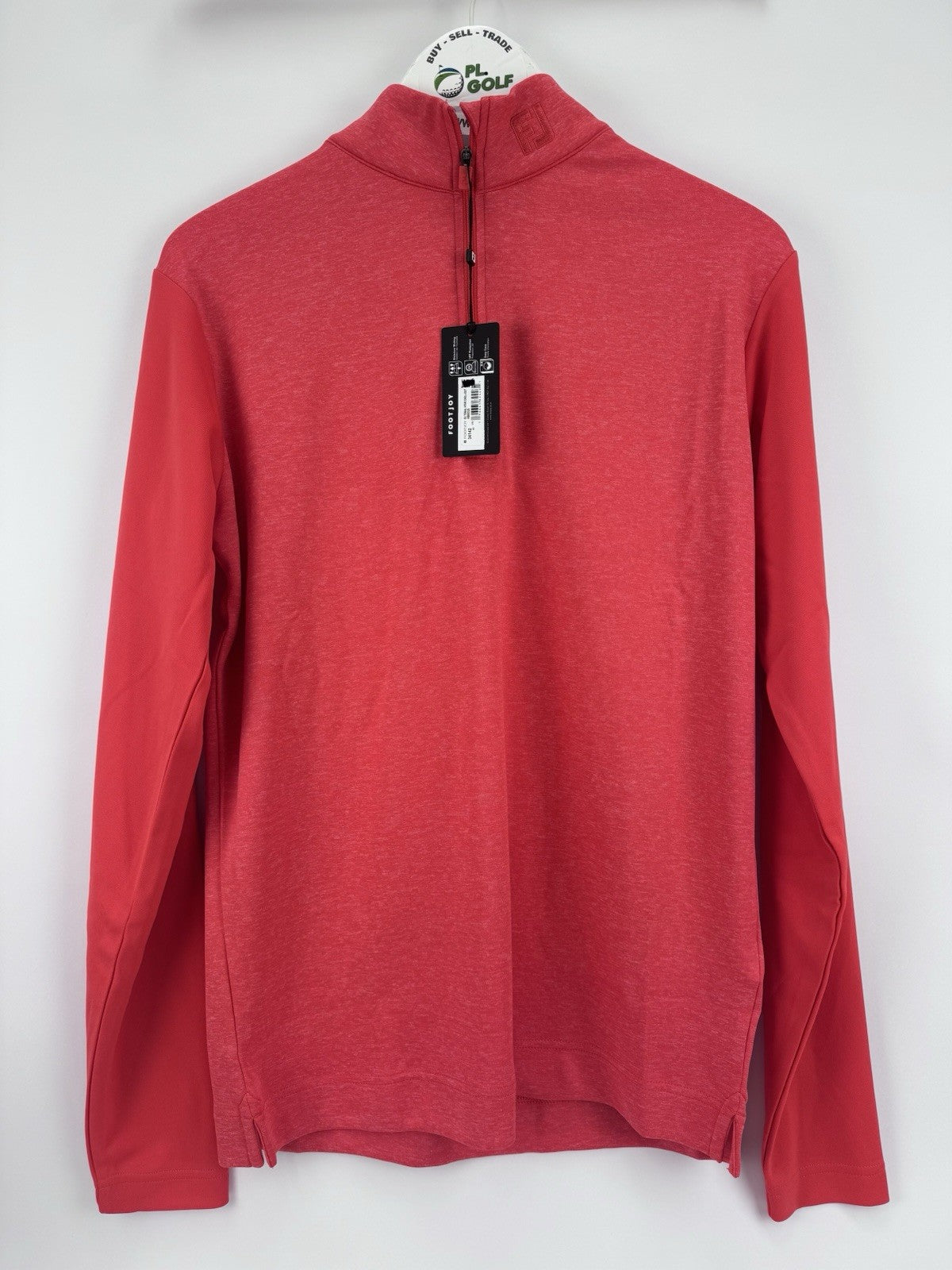 FootJoy Men’s Tonal Heather Chill-Out Golf Pullover Men's Size Large Red/315190