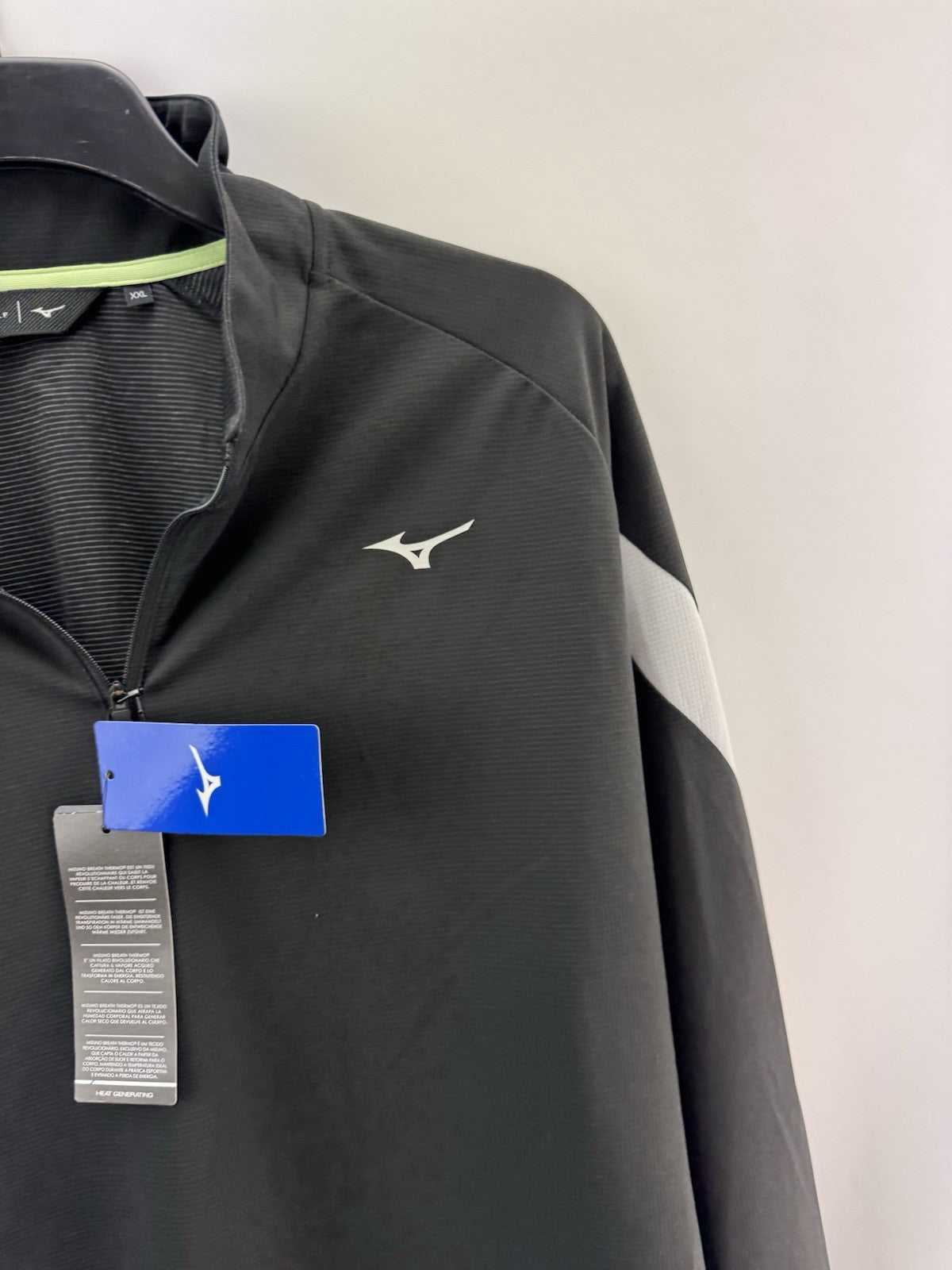 Mizuno Golf Pullover Breath Thermo Drop 1/4 Zip Black UK XXL /New /231274