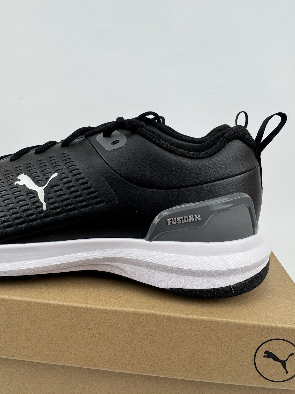 Puma Fusion Plus Spiked Golf Shoes Men's Size UK 10 Black Waterproof/320721