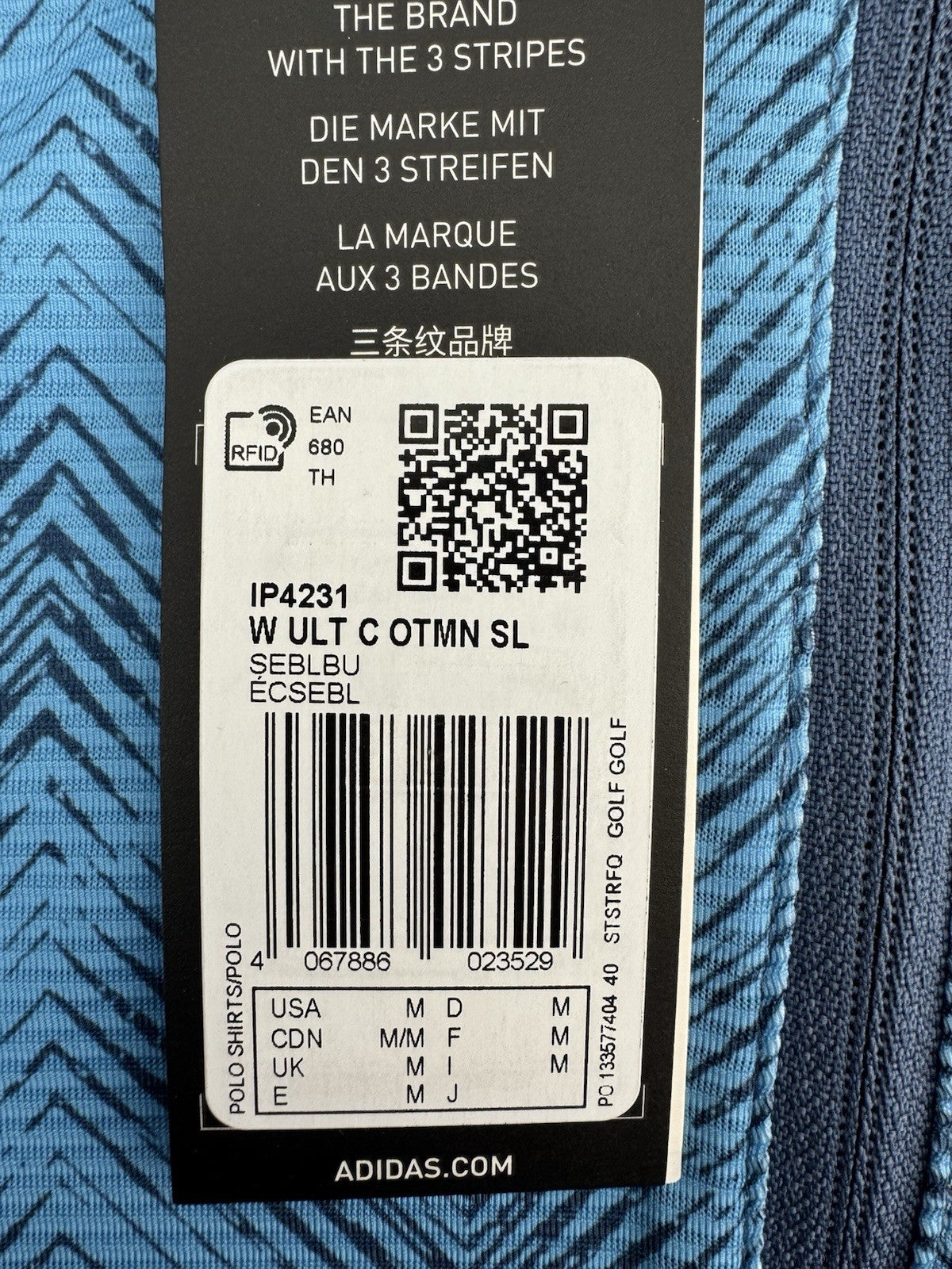 Ladies adidas Ultimate365 Ottoman Printed Sleeveless Polo Size UK Medium /309759