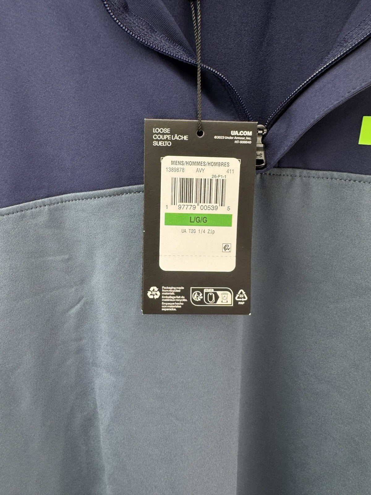 Under Armour Golf Pullover T2G 1/4 Zip Navy /Mens UK Large /New /286667