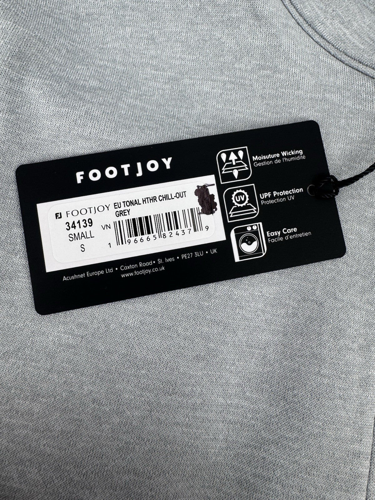 FootJoy Tonal Heather Chill-Out Pullover Mens Size Small Grey Long Sleeve/3171314
