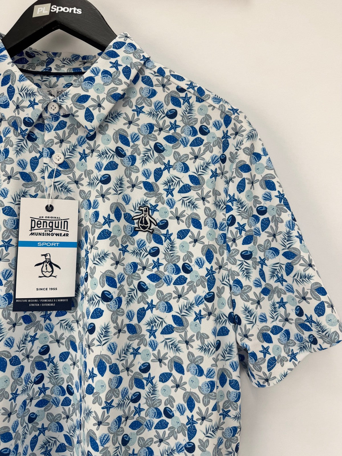 Original Penguin Mens Bright White Golf Polo Shirt Size Large /337402
