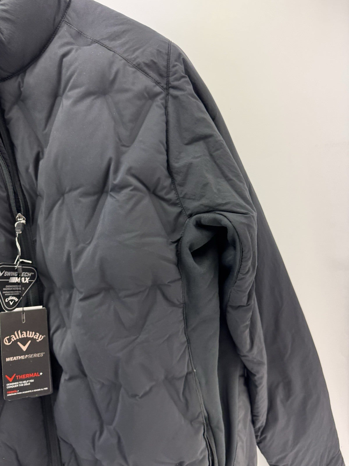 Callaway Golf Thermal Puffer Jacket Welded Chev Black UK Small /New /305104