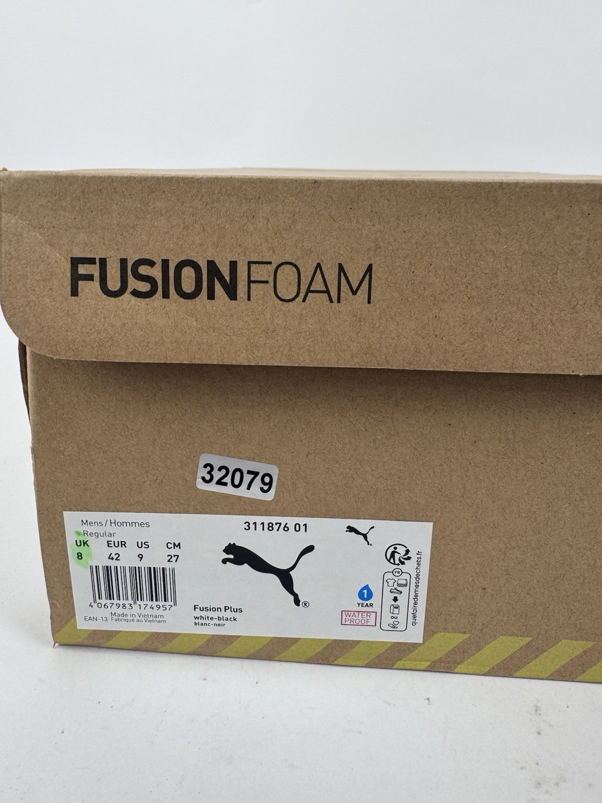 Puma Fusion Foam Fusion Plus Golf Shoes Mens UK 8 White Black Regular Fit/320798