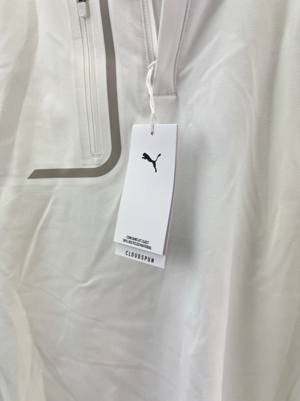 Puma Golf Mens 1/4 Zip Pullover Cloudspun Tech UK XL /White /New /294906