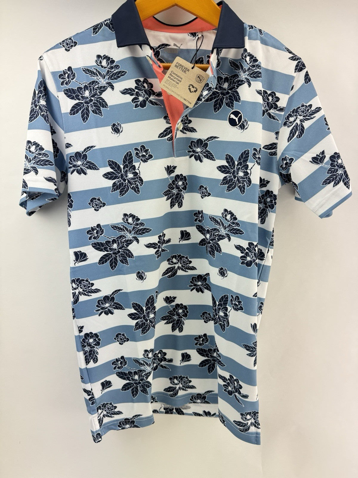 Puma Golf Polo Pique Garden Mens Size UK Small/Blue/Navy /New /212780