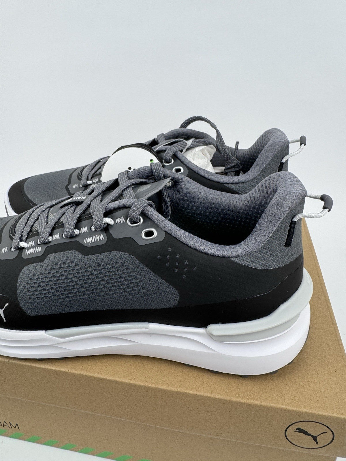 Puma Ignite Elevate X Men's Golf Shoes Size UK 7.5 Slate Black Ash Grey/318372