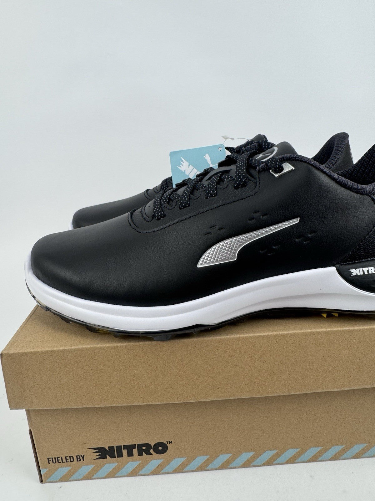Puma Phantomcat Nitro Men's Golf Shoes Size UK 7.5 Black Silver Yellow/320202