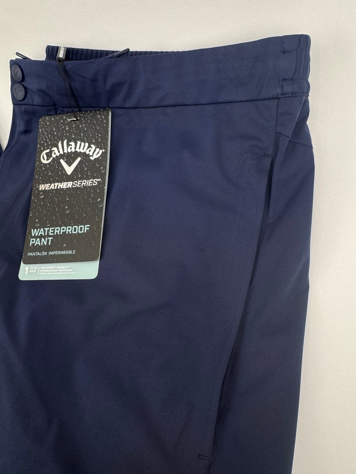 Callaway Weather Series Waterproof Golf Trousers Men's XL Navy Rain Gear/324006