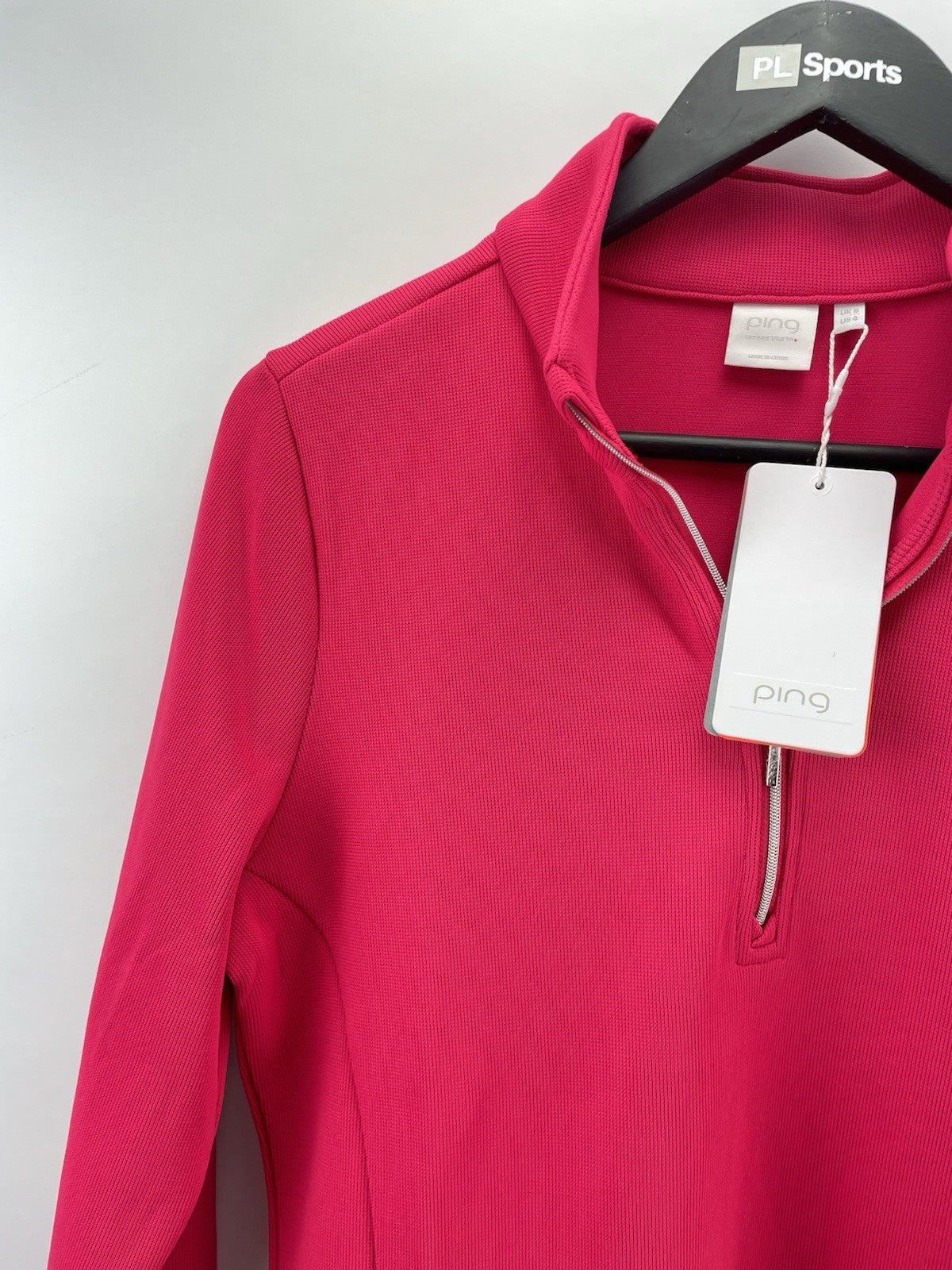 Ping Golf Ladies Pullover Lyla Size UK 8 /1/2 Zip /Pink /New /281022