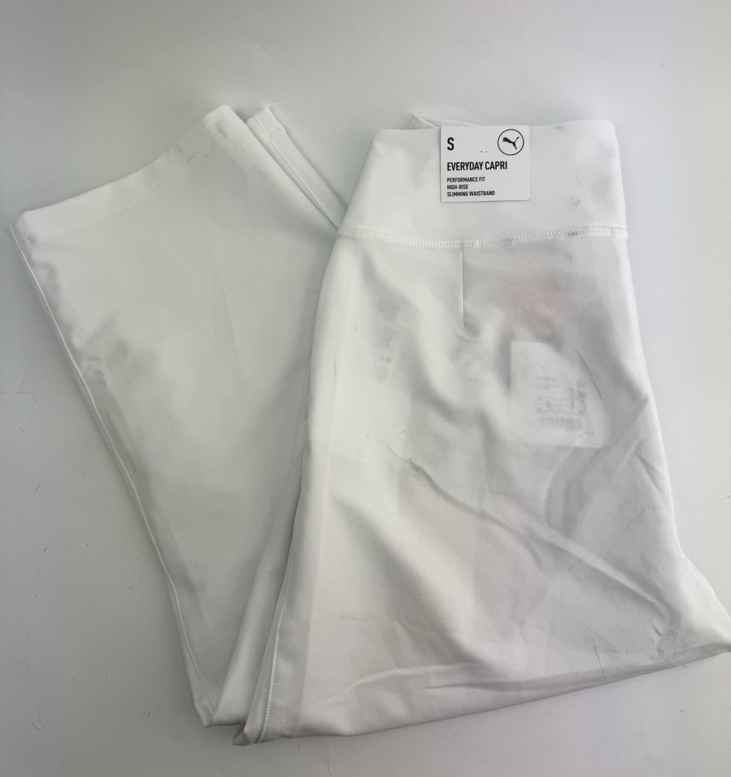 Womens Puma Golf Everyday Capri Trousers White Size UK Small/ High-Rise /309742