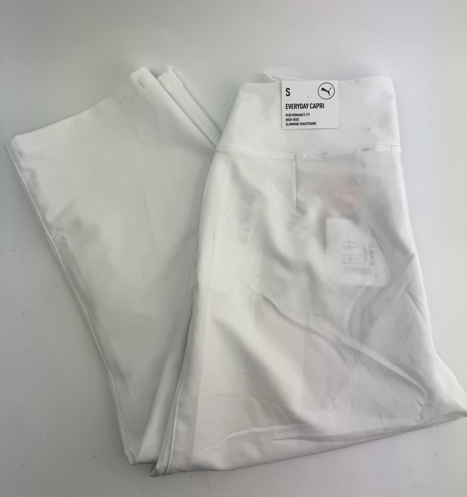 Womens Puma Golf Everyday Capri Trousers White Size UK Small/ High-Rise /309742