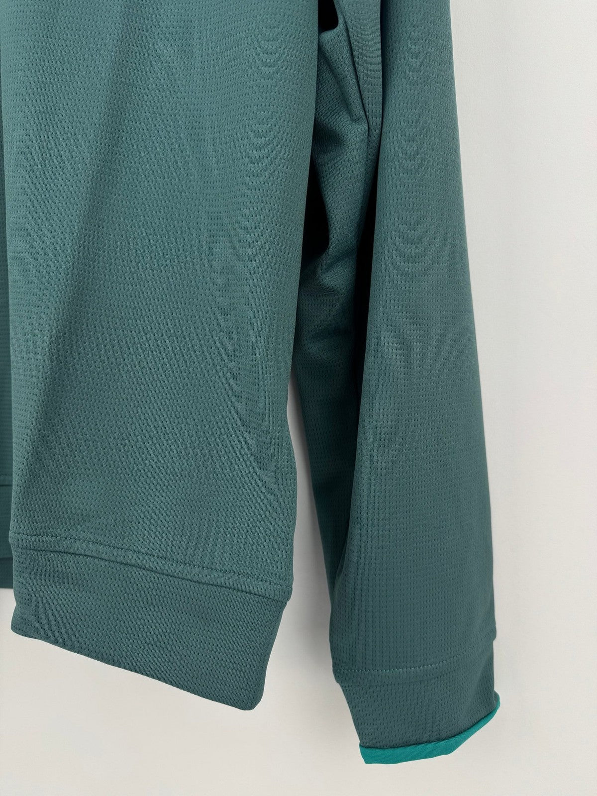Adidas Core Light Weight Quarter Zip Pullover Men's Size Small Teal Golf/325564