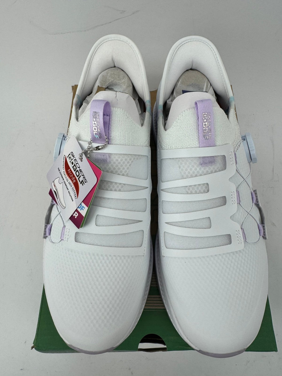 Skechers Go Golf Elite 5 Slip In Women's Size 3.5 White Lavender Arch Fit/349874