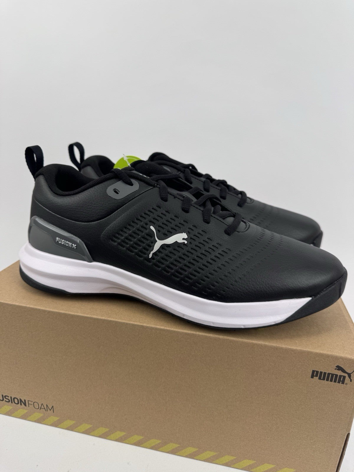 Puma Fusion Plus Spiked Golf Shoes Men's Size UK 8 Black Waterproof/318587