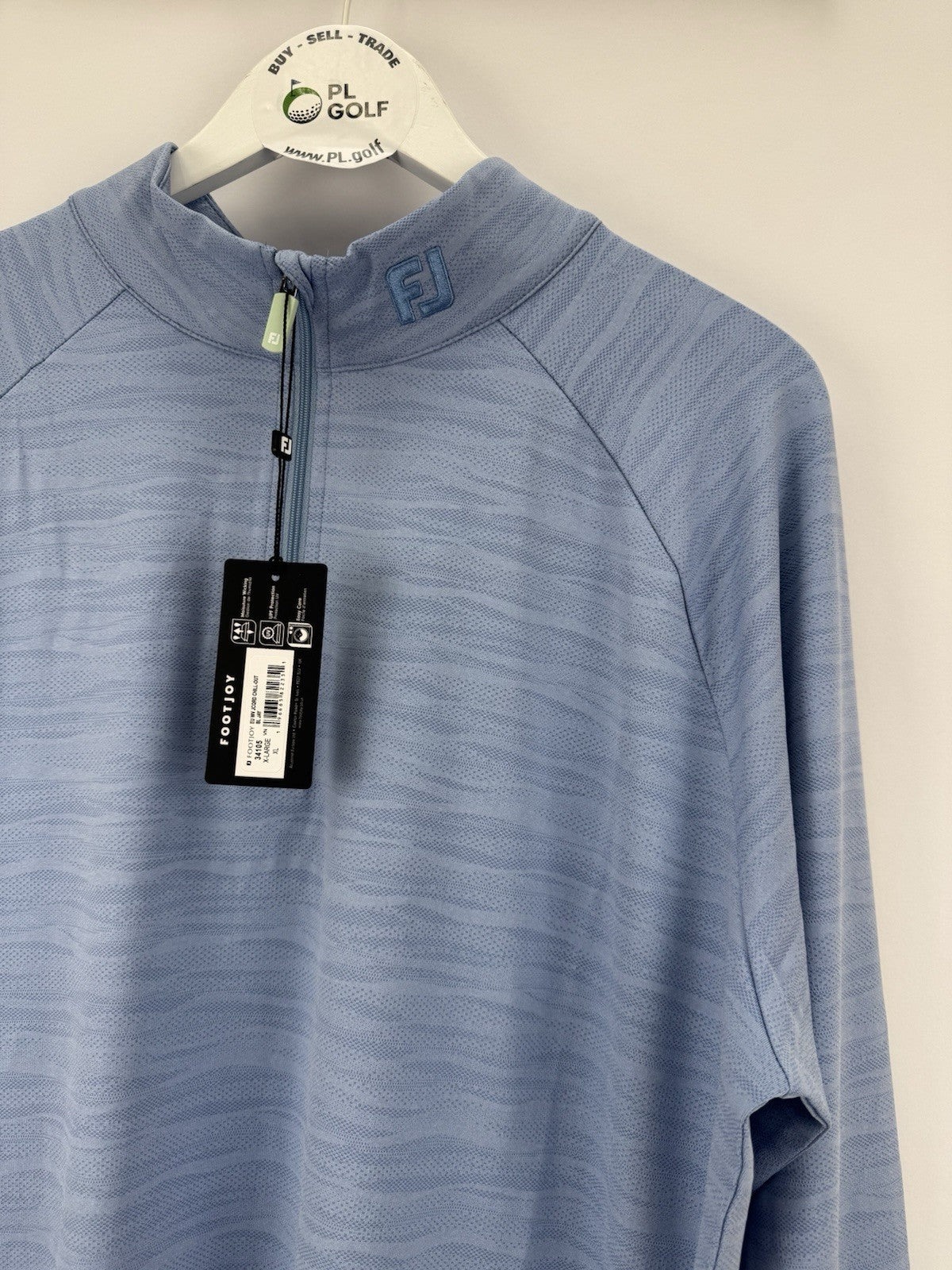 FootJoy Golf Wave Jacquard Chill-Out Zip Pullover Men's Size XL Blue Jay/330101