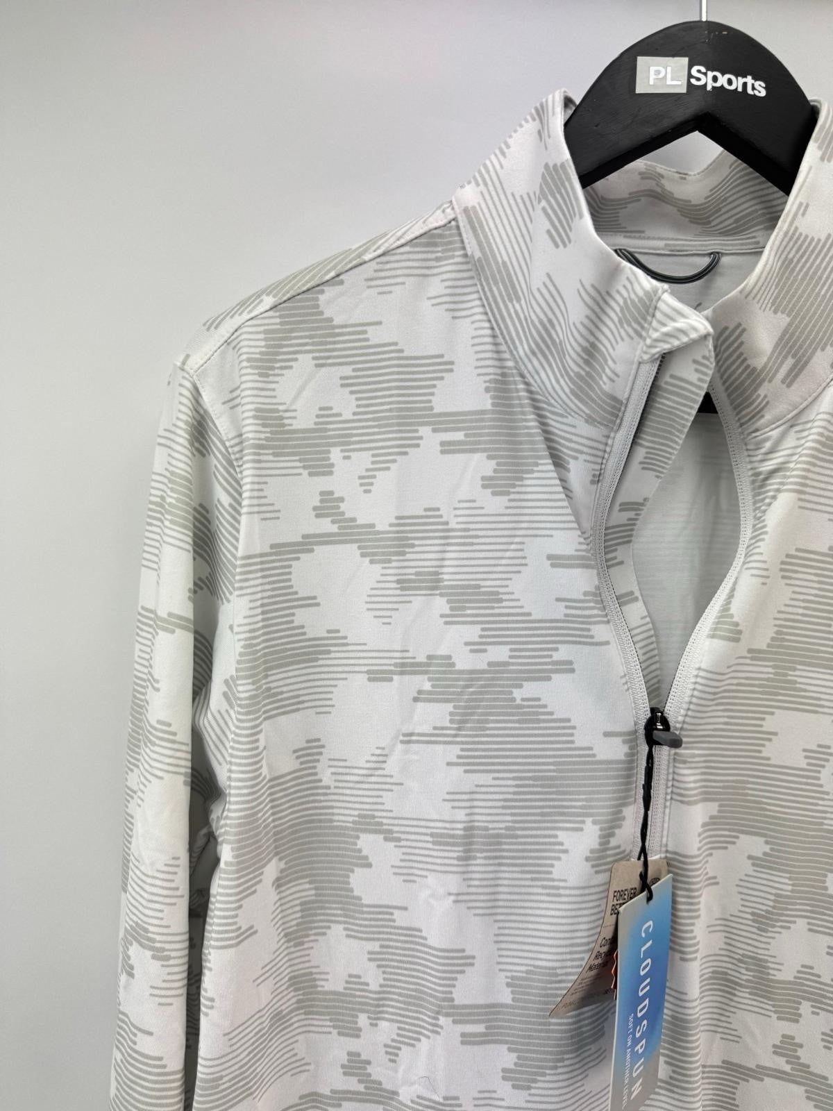 Puma Golf 1/4 Zip Cloudspun Pullover Camo Mens UK Small /White Glow /New /307692