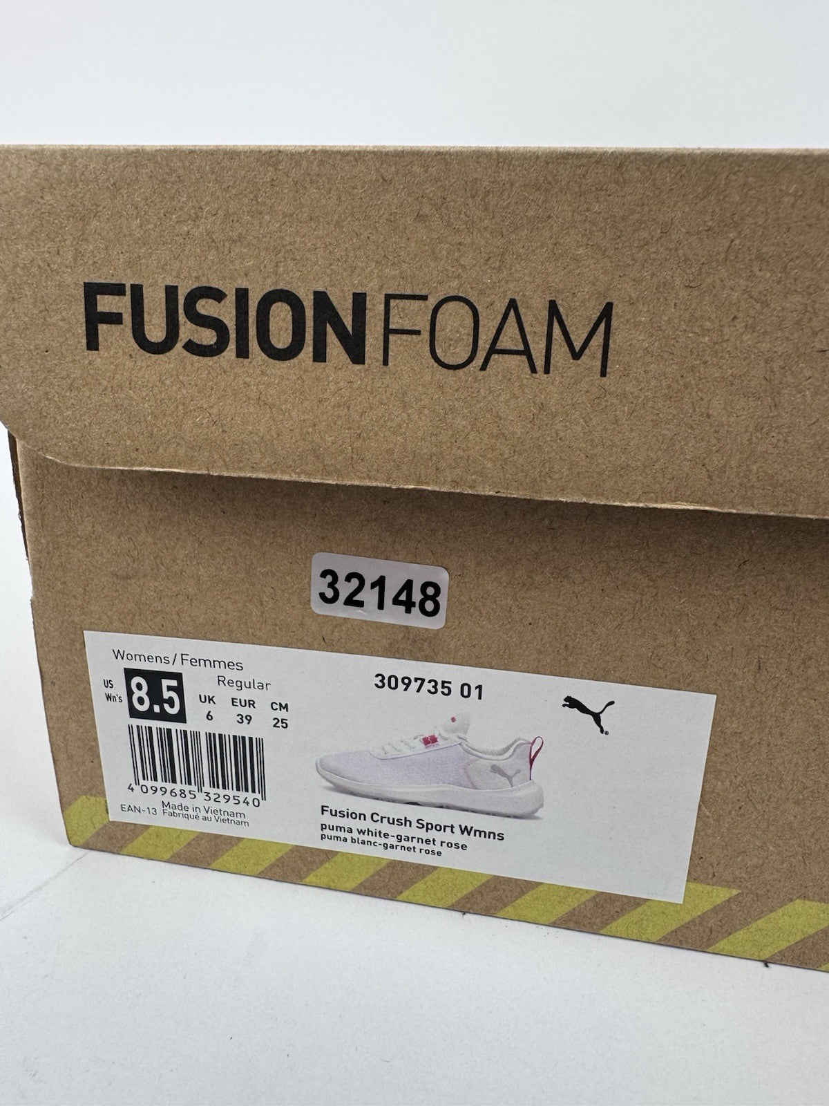 Puma Fusion Crush Sport Women's Trainers Size UK 6 White Rose Breathable/321489