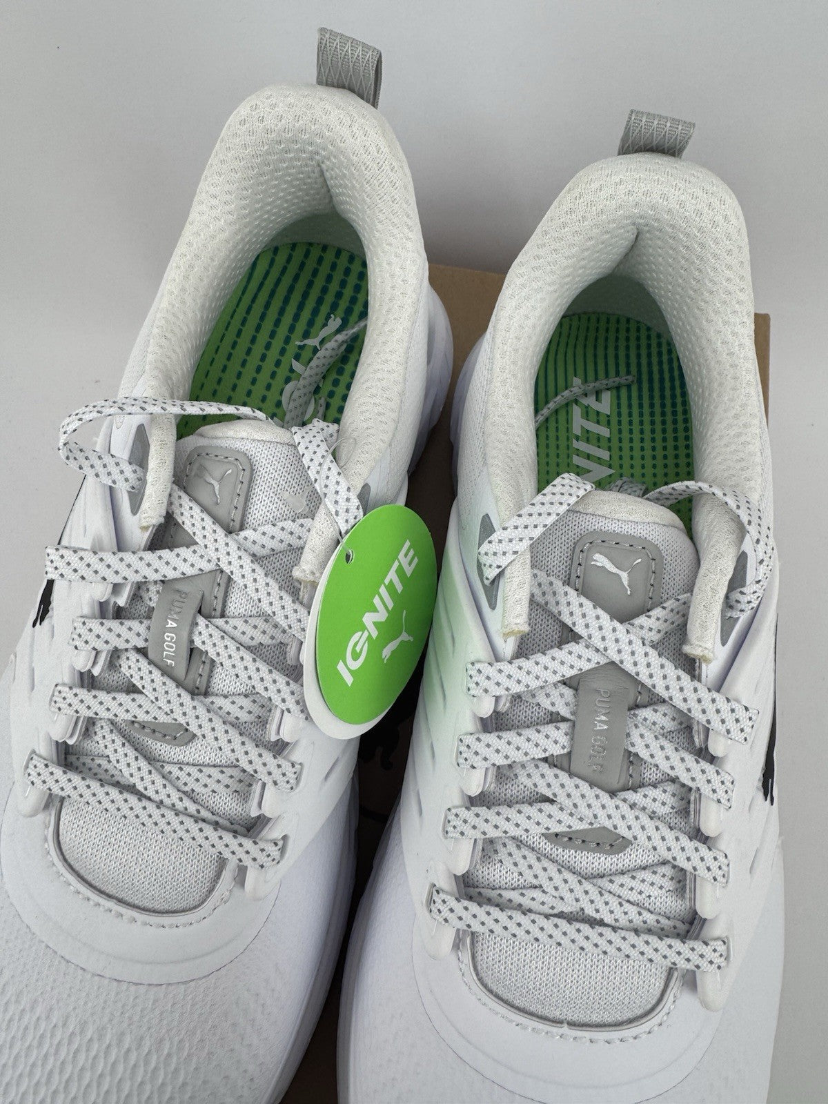 Puma Ignite Elevate 2 Tour Men's Golf Shoes Size UK 9 White Waterproof/321235