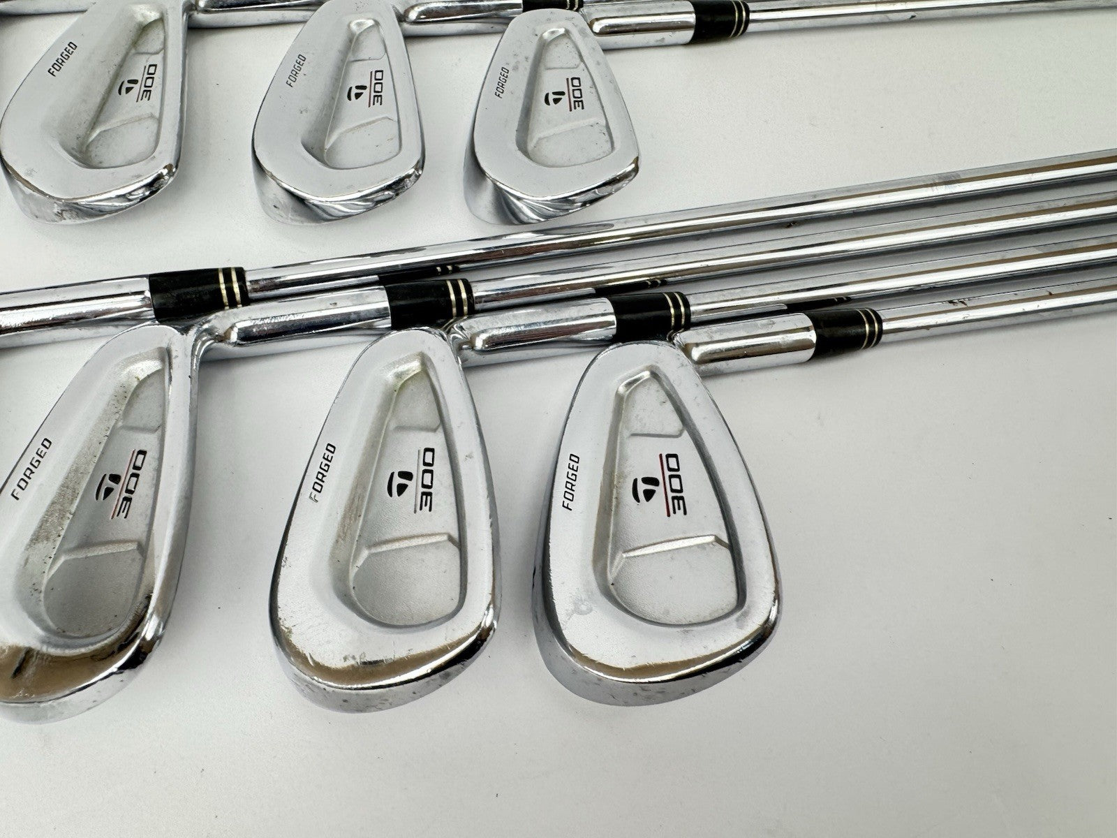 Taylormade 300 Forged Irons 3-PW Rifle 6.5 X Flex Steel +1/2” /New Grips /343271