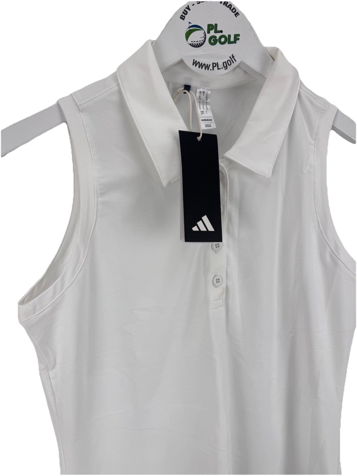 adidas Ultimate365 Women’s Golf White Sleeveless Polo Shirt Size Small/ 318121