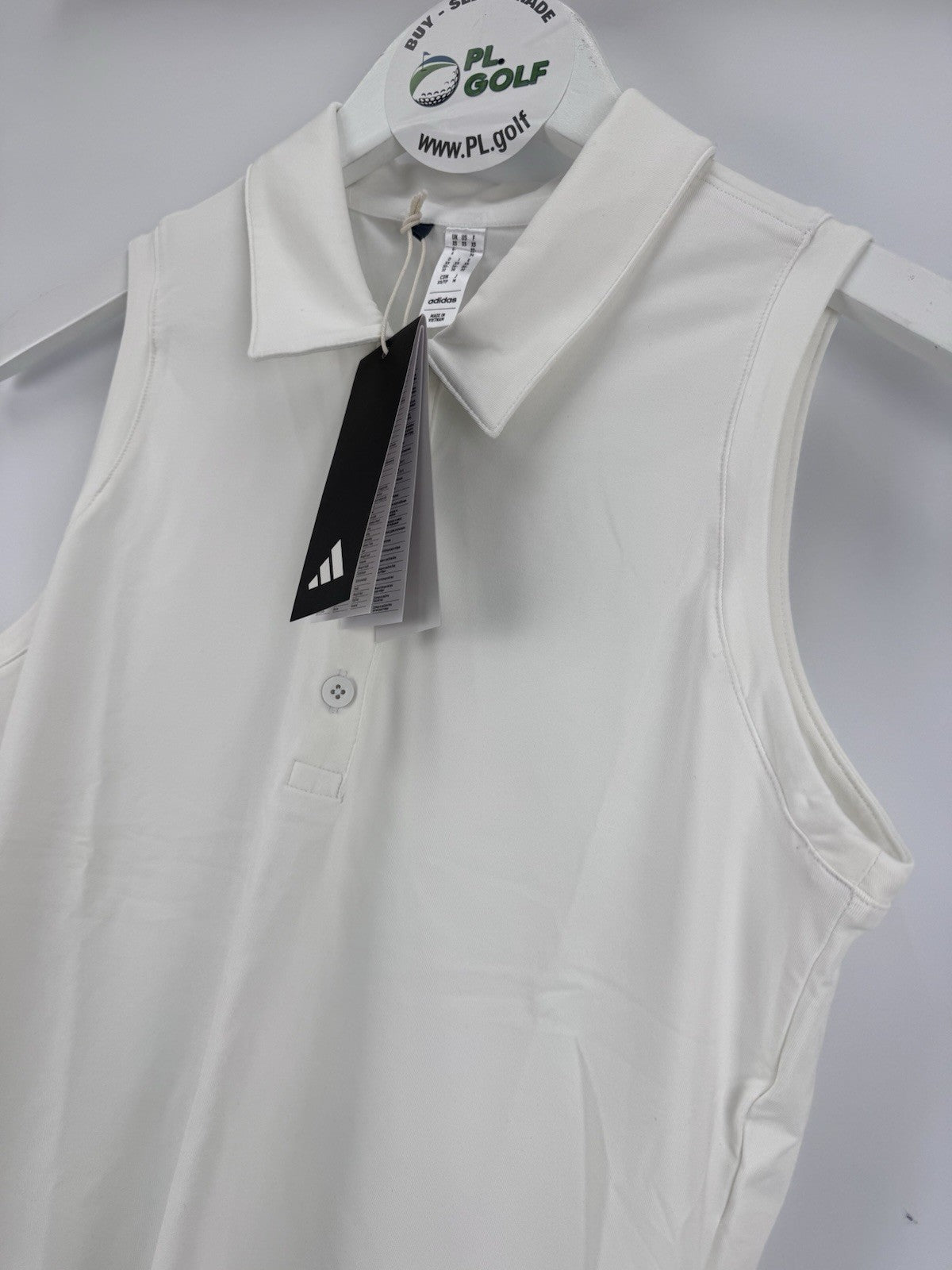 adidas Ultimate365 Women’s Golf White Sleeveless Polo Shirt Size XS/ 317923