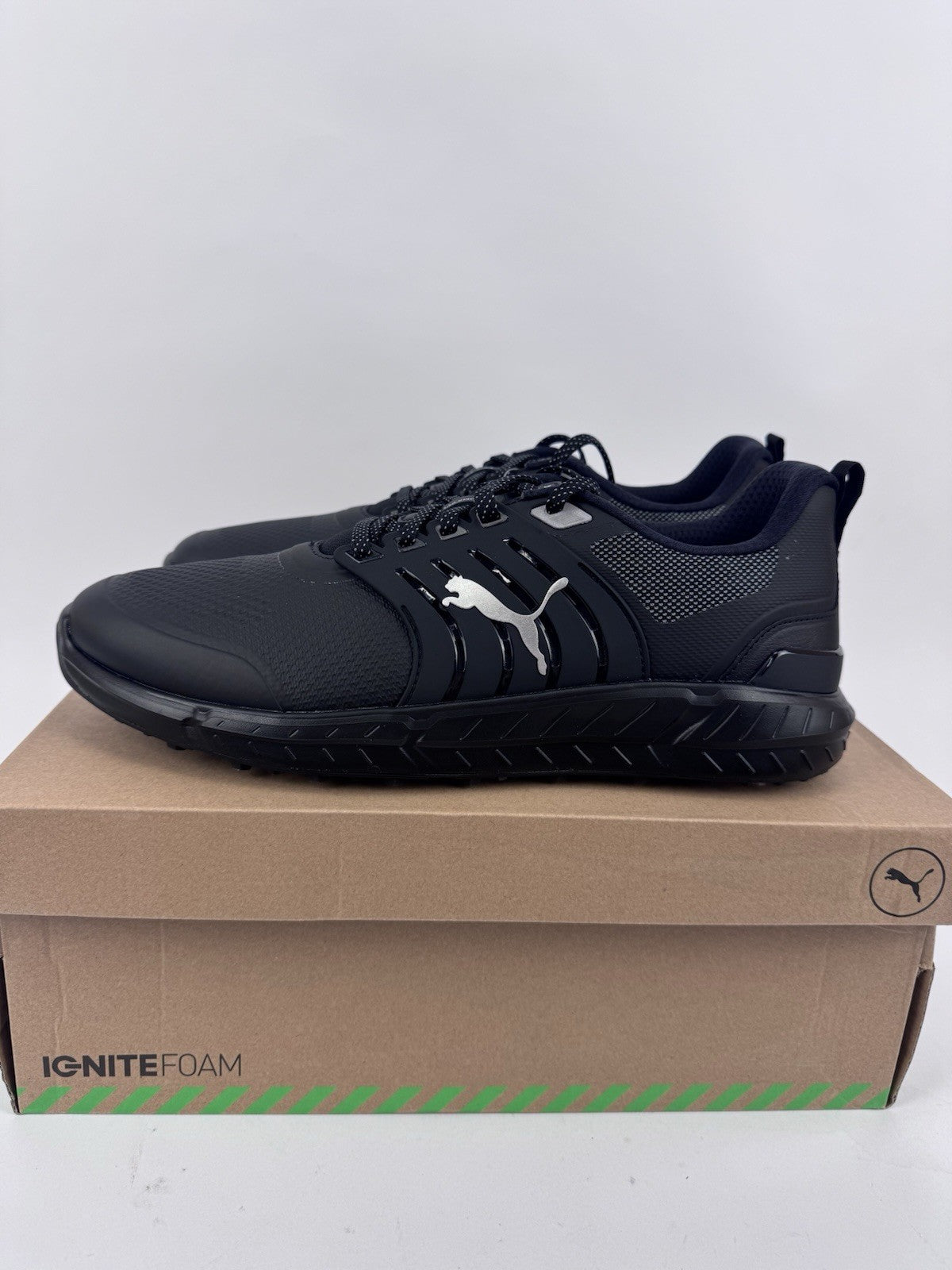 Puma Ignite Elevate 2 Tour Men's Golf Shoes Size UK 10 Black Waterproof/319210