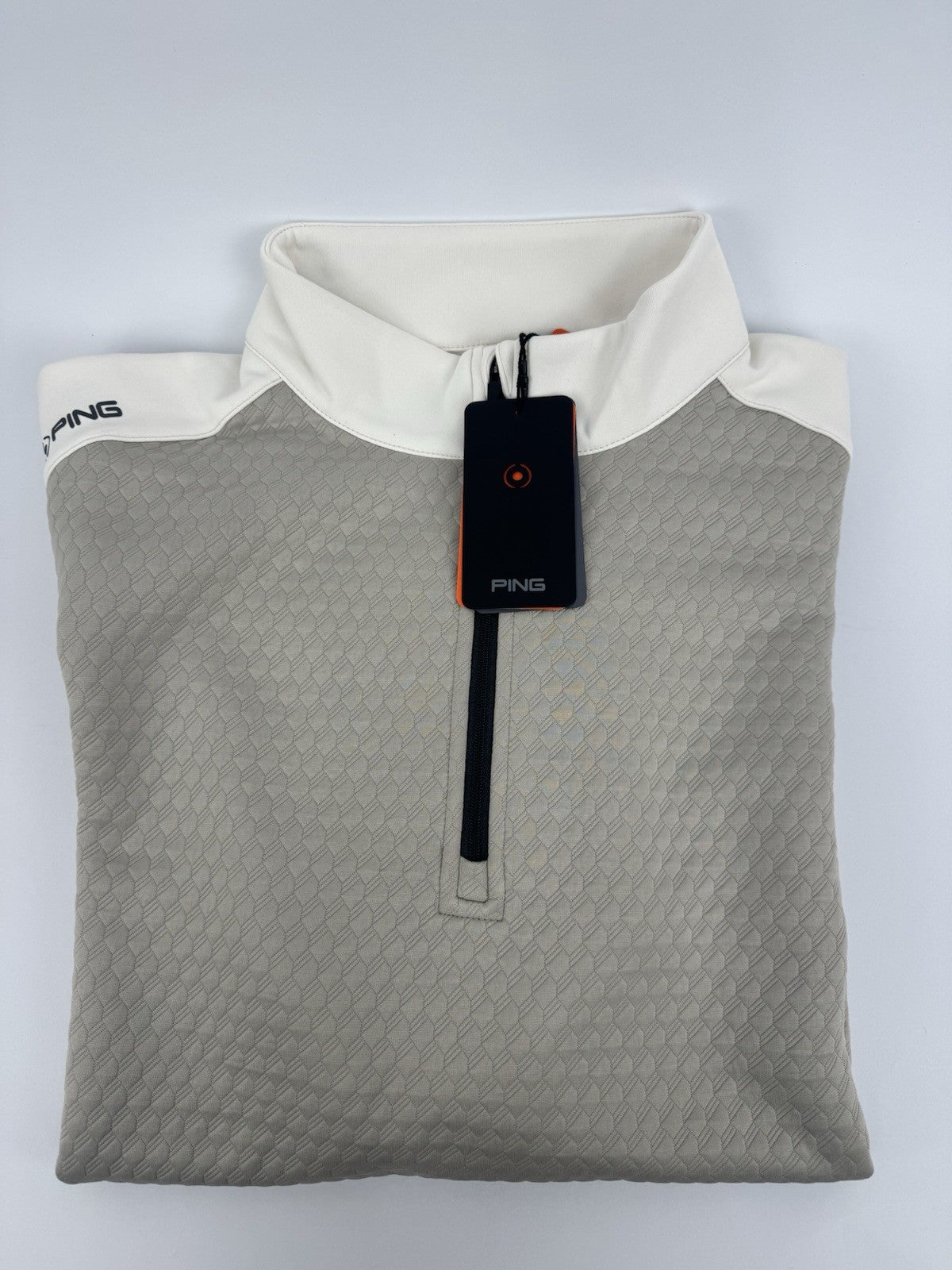 PING Nolan P03766 Golf Pullover Jacket Men's Size L Willow/Egret Water-Res/3129510