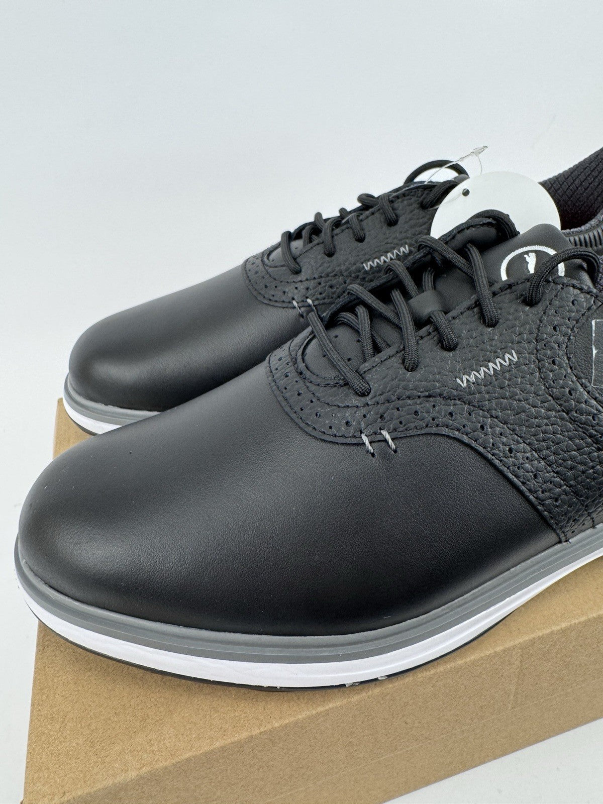 Puma Avant Golf Shoes Men's Size UK 7.5 Waterproof Black Premium/318442