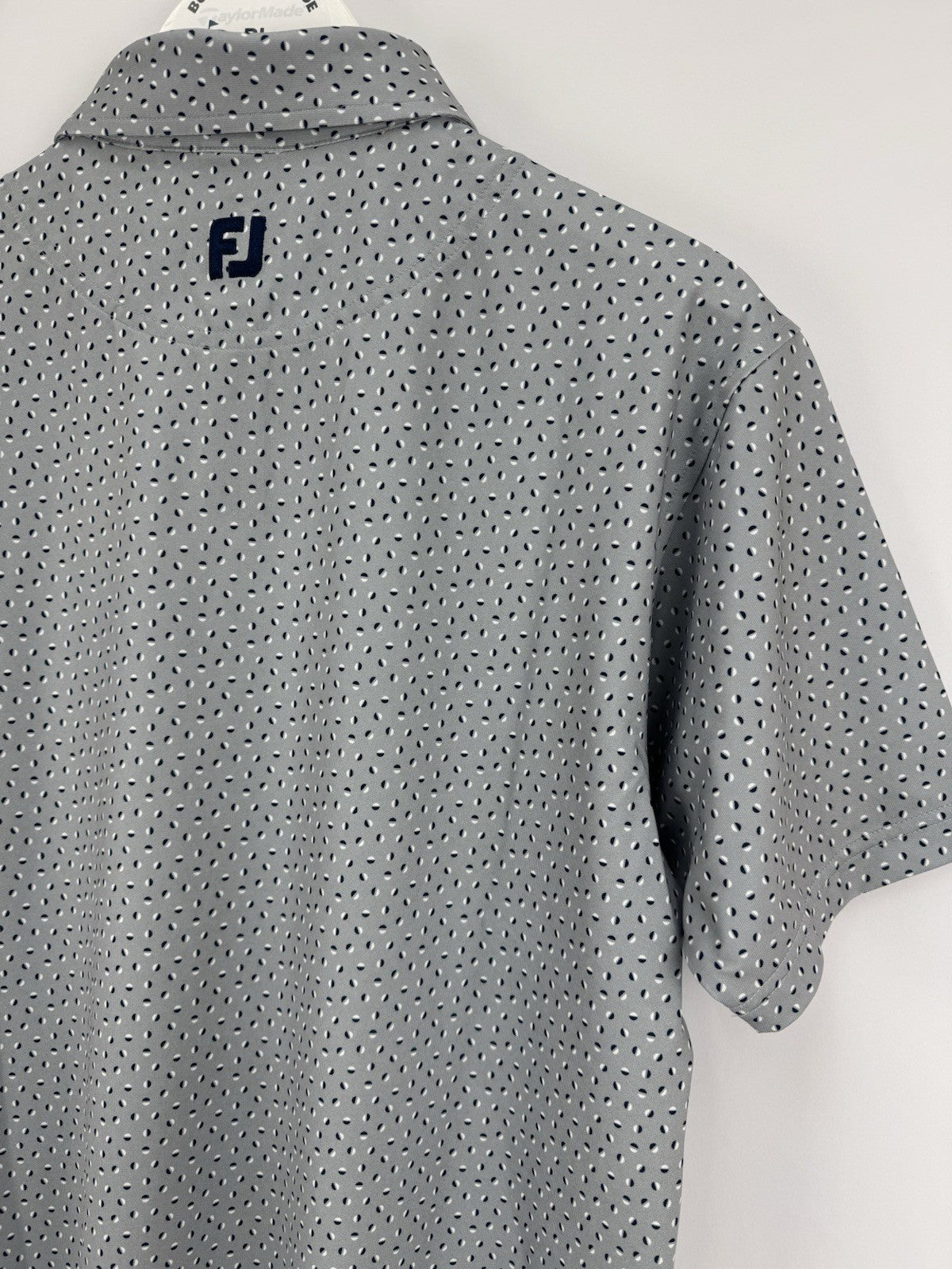 FootJoy Men’s Bounce Print Pique Polo Shirt Size Medium Grey/3300510