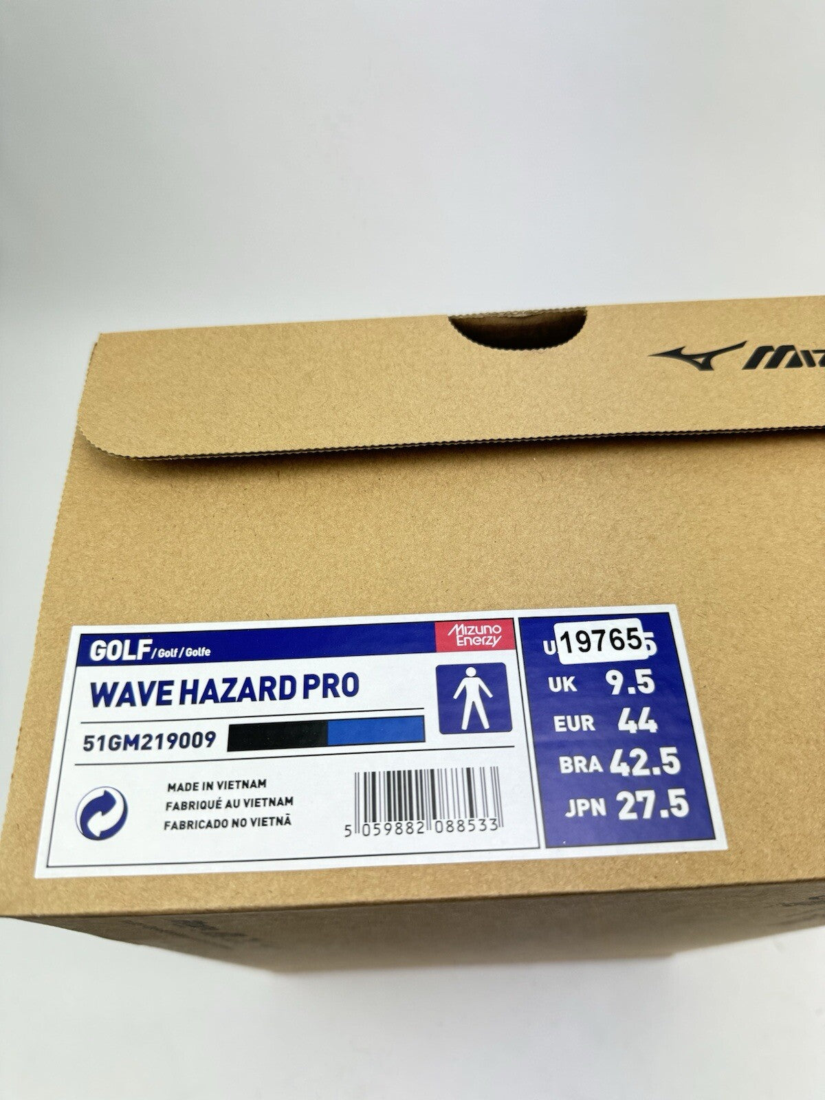 Mizuno Wave Hazard Golf Shoes UK 9.5 Black/Blue /Spikeless /New /197659
