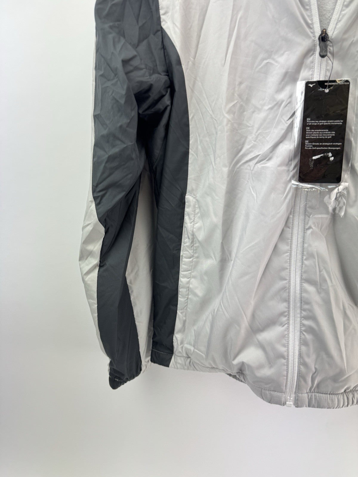 Mizuno Motion Golf Jacket Move Tech Lined Full Zip UK Small /Grey /New /286521