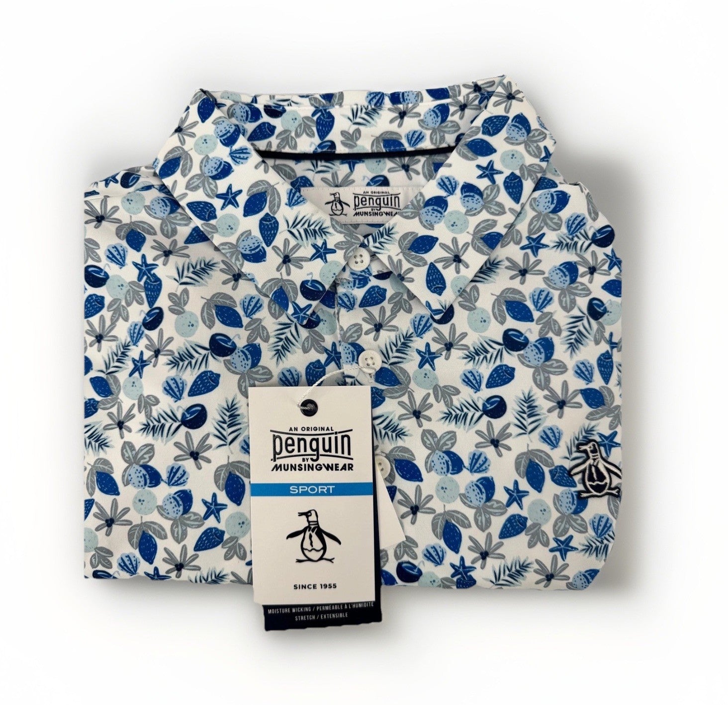Original Penguin Mens Bright White Golf Polo Shirt Size Large /337400