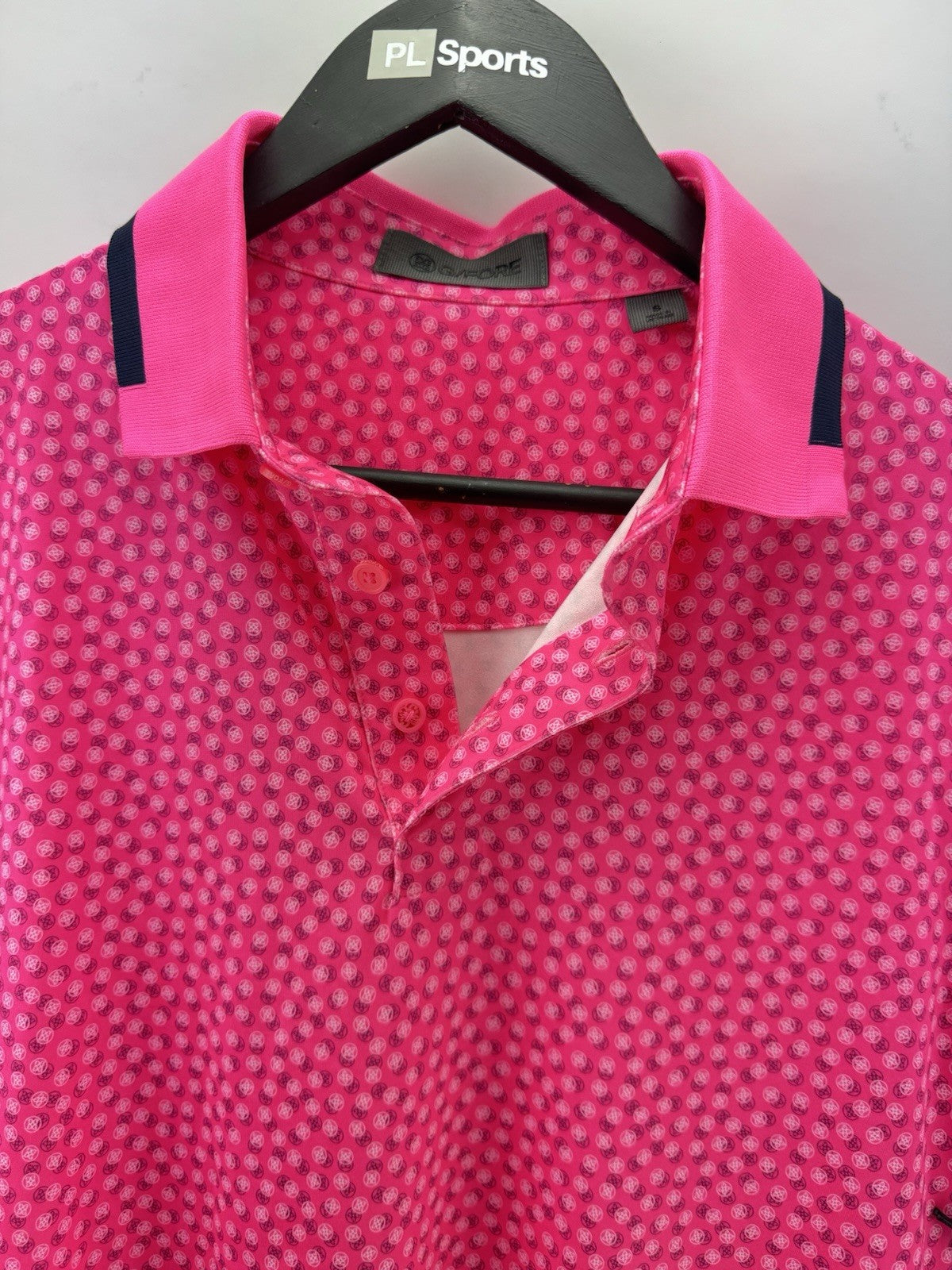 G Fore Golf Polo Shirt Triple Circle G’s Mens UK Small /Pink /New /294768
