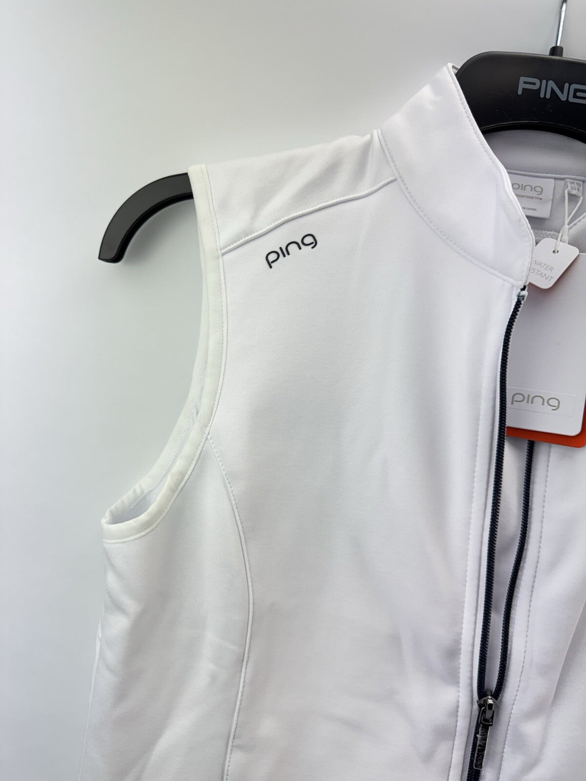 Ping Ladies Golf Gilet Dot Water Resistant UK  10 /Sensorwarm /White /New /223622