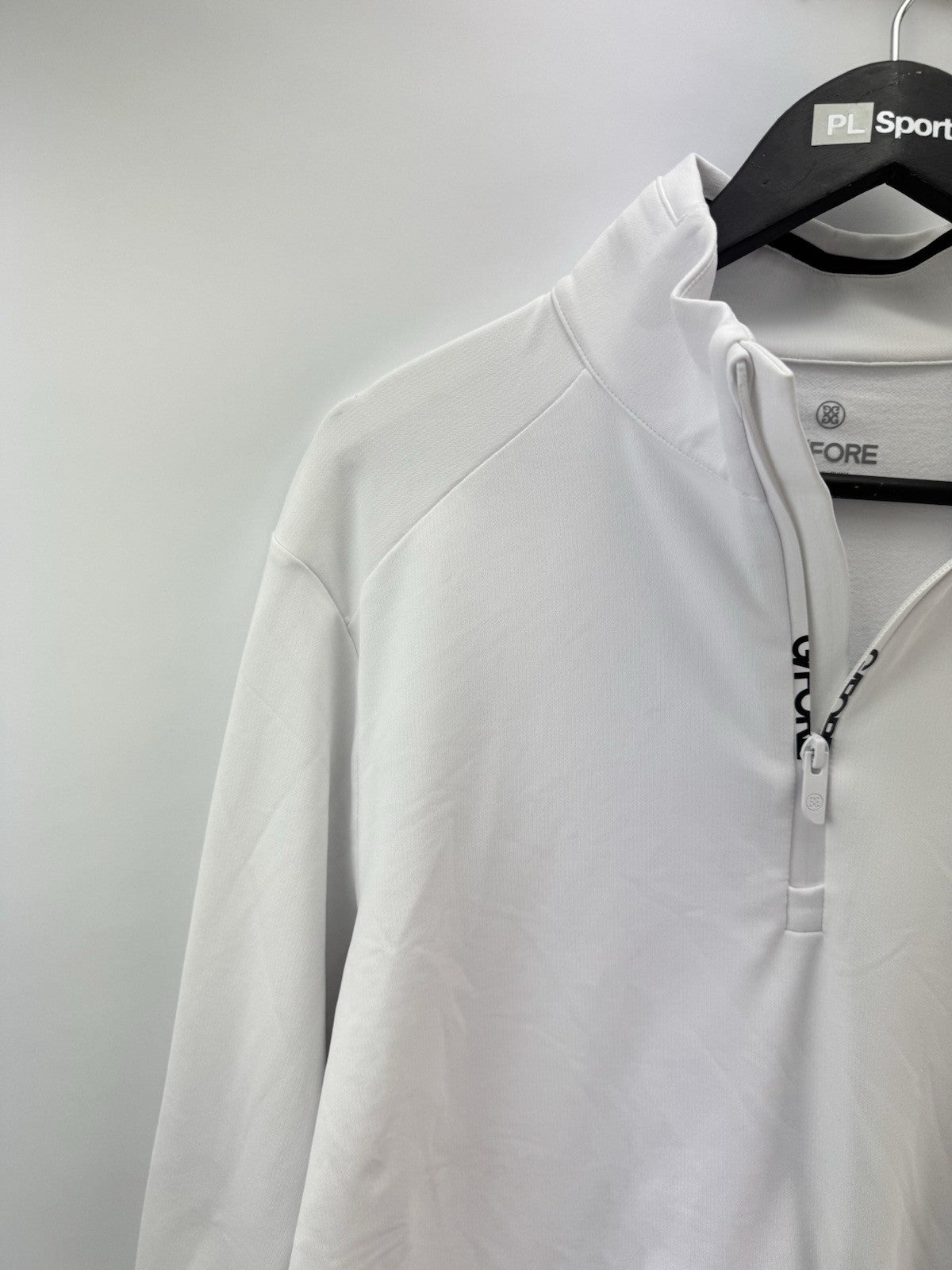 G Fore Golf Pullover 1/4 Zip Brushed Back Tech UK Medium /White /New /286802