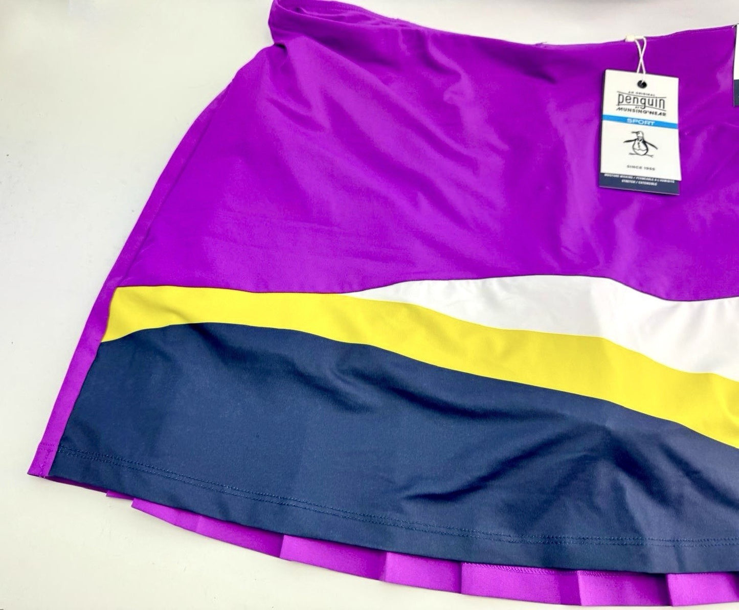 Women’s Original Penguin Colour Block Pleated Skort Size XL Brand New/ 300461