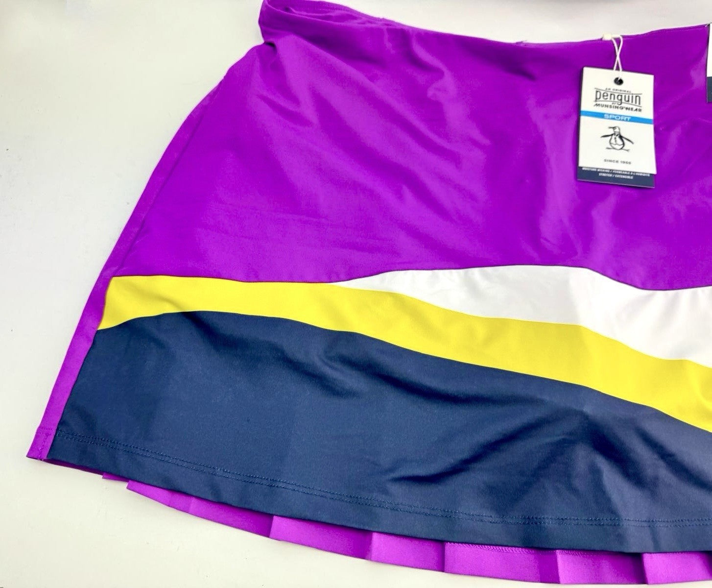 Women’s Original Penguin Colour Block Pleated Skort Size XL Brand New/ 300461