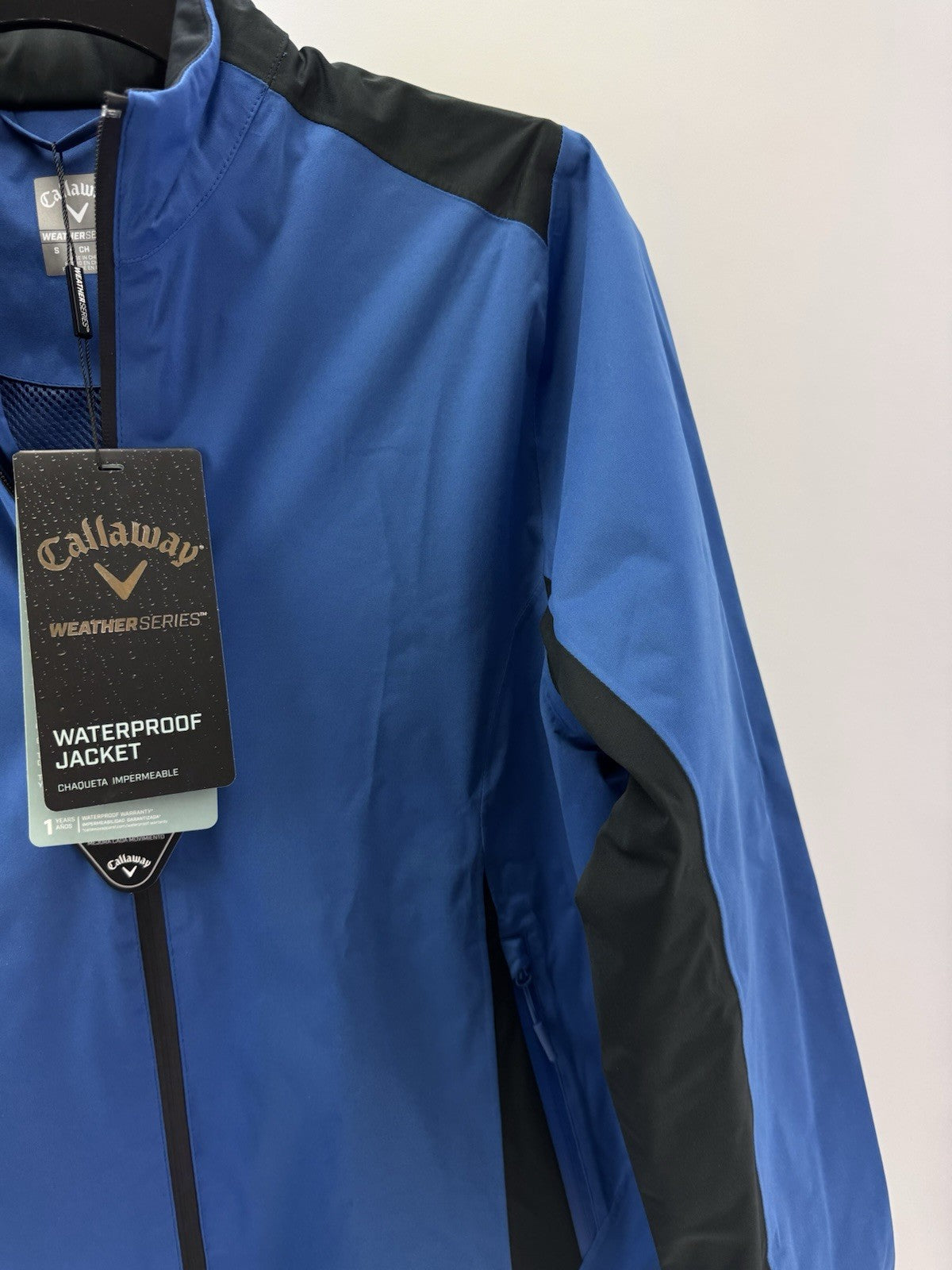 Callaway Stormlite II Waterproof Jacket Blue /Full Zip /UK Small /New /275625