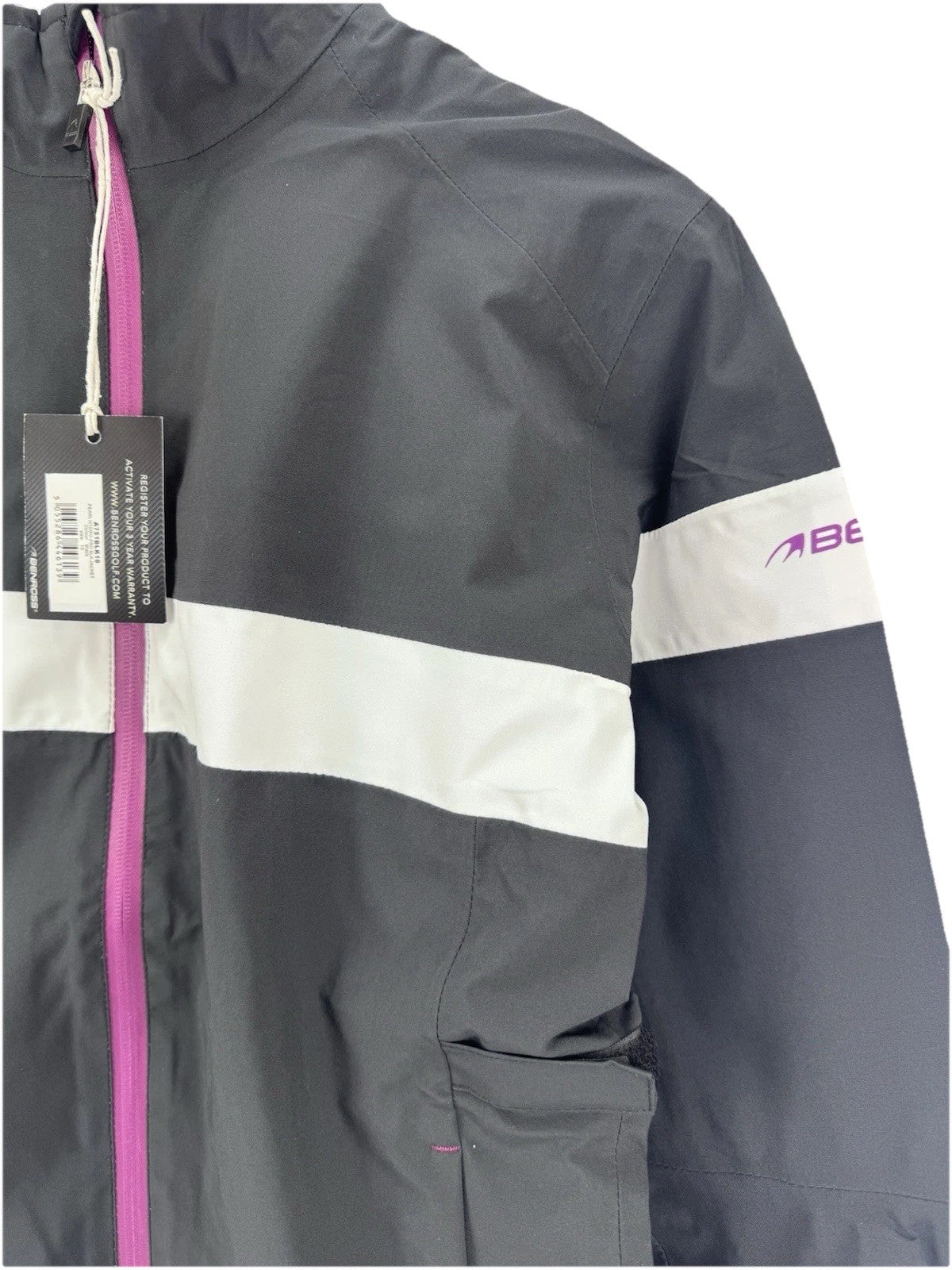 Ladies Benross Pearl Hydro Pro Black Rain Jacket UK Size 10/ Brand New/ 318074