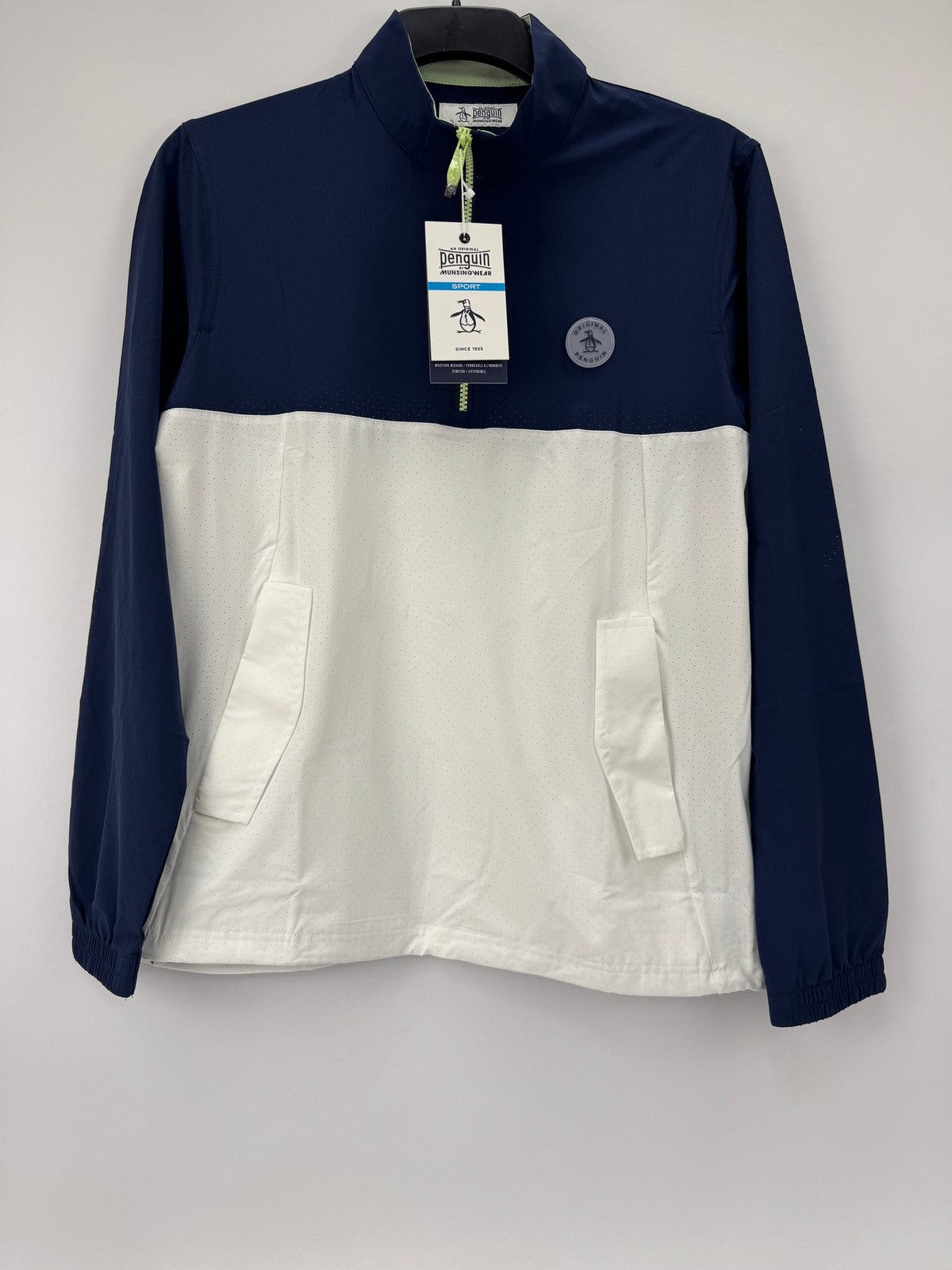 Penguin Sport Men's Jacket Size Small 1/4 Zip Colour Block Lightweight/365116
