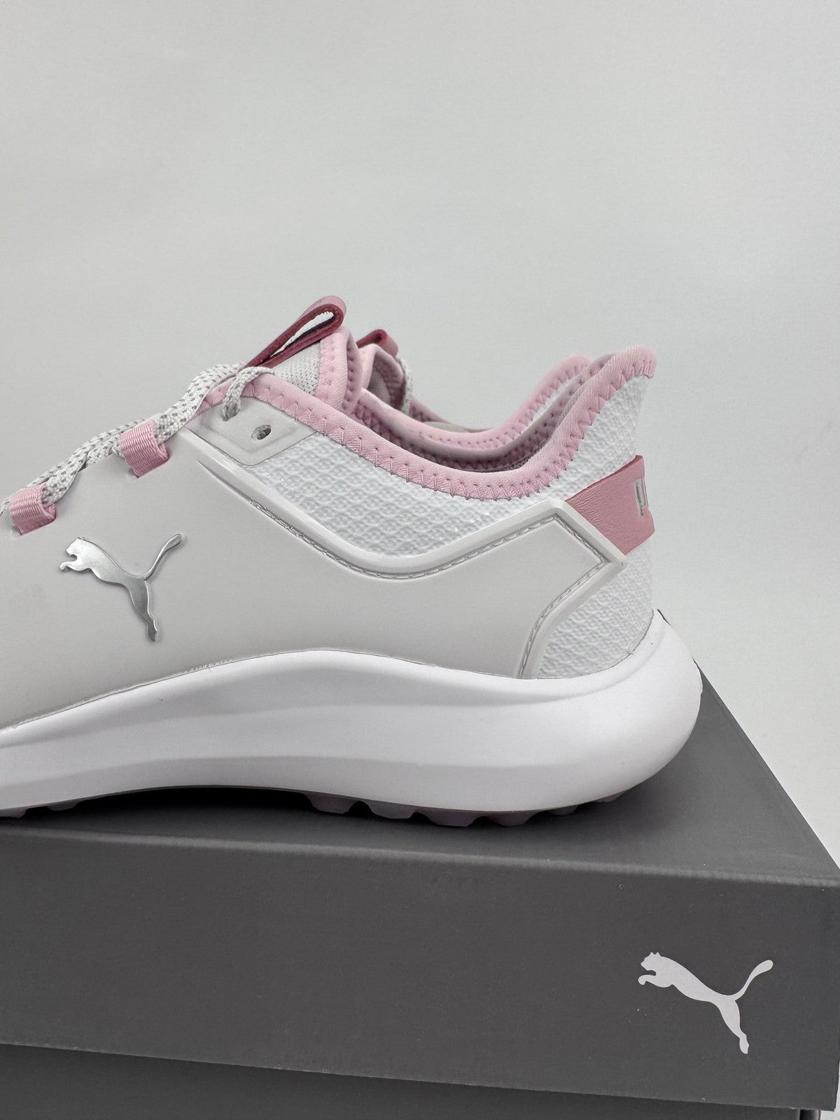 Puma Women's Ignite Fasten8 Trainers Size UK 5 White Pink Golf Shoes/320381